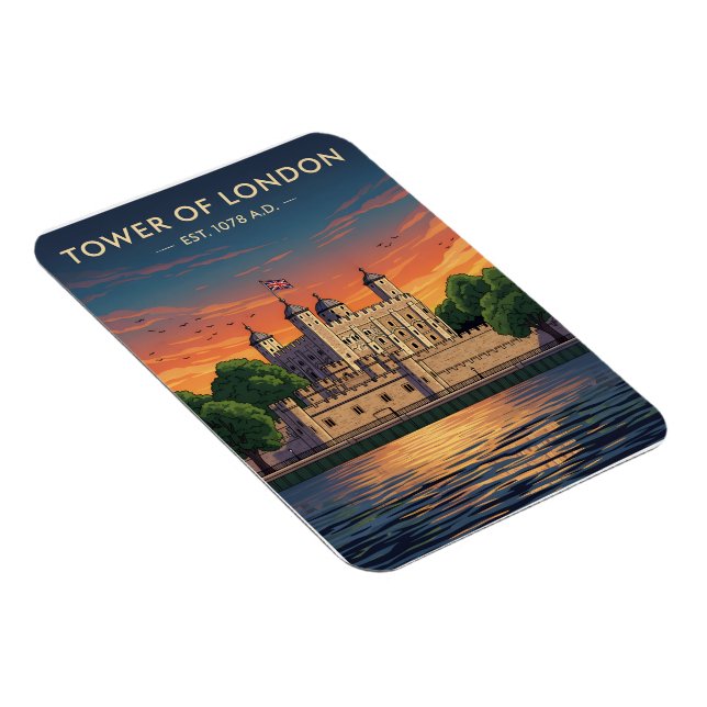 Ímã Torre de Londres ao pôr do sol (Lado Direito)