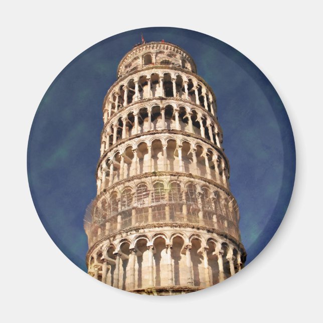 Imã Torre de Pisa Impressiva (Frente)