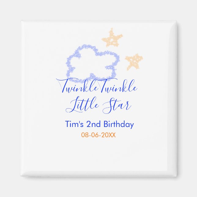 Imã Torre de reluz pequeno aniversário de estrela lara (Frente)