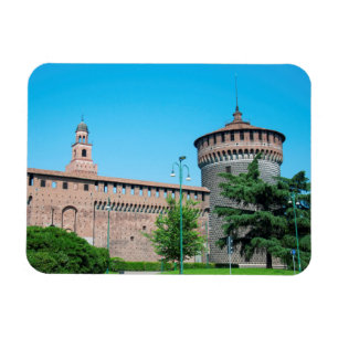 Ímã Torre do Castelo de Sforza, itália - milan Archite