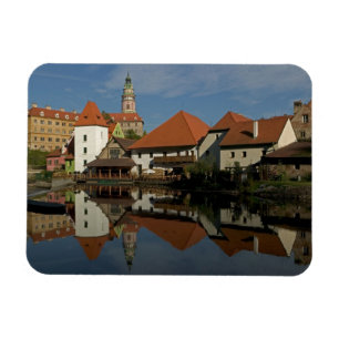 Ímã Torre do Castelo, Rio Vltava, Cesky Krumlov,