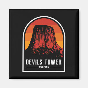 Imã Torre do Diabo Monumentos Nacionais Retro Wyoming
