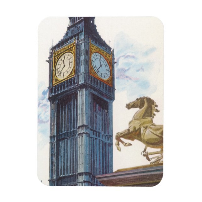 Ímã Torre do Relógio Big Ben no Palácio de Westminster (Vertical)