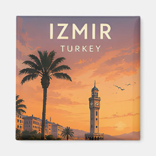 Imã 🌅 Torre do Relógio de Esmirna Turquia e Vistas pa