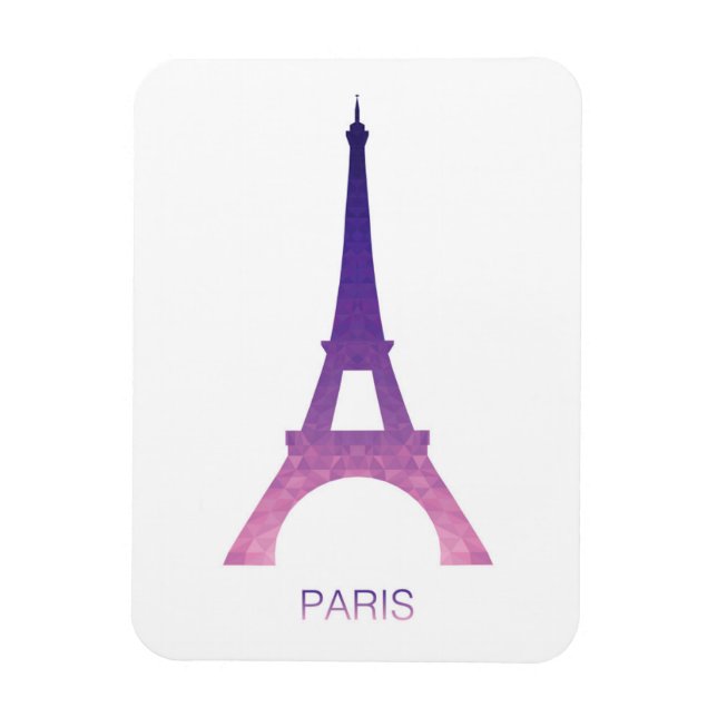 Ímã Torre Eiffel abstrato (Vertical)