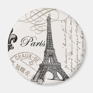 Imã Torre Eiffel, antiga e moderna