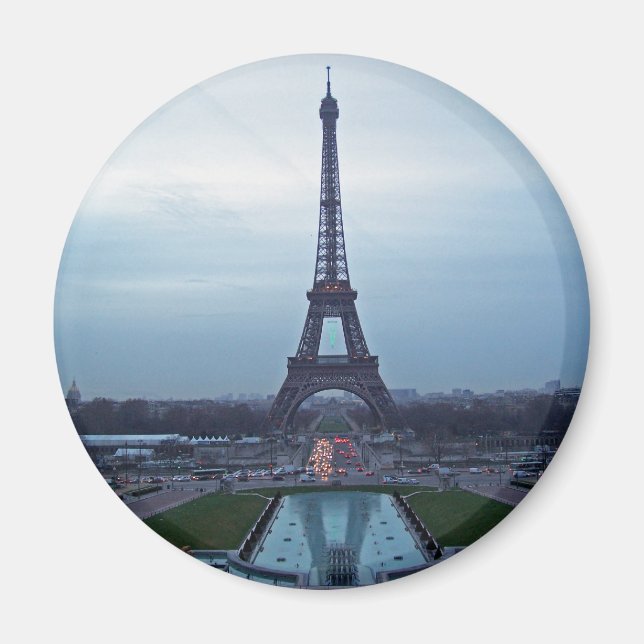 Imã Torre Eiffel no amanhecer - ímã (Frente)