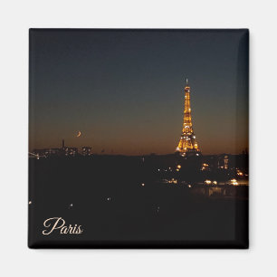 Imã Torre Eiffel Paris ao Pôr do Sol