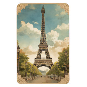 Ímã Torre Eiffel Paris Viagem Estilo Vintage Arte Retr