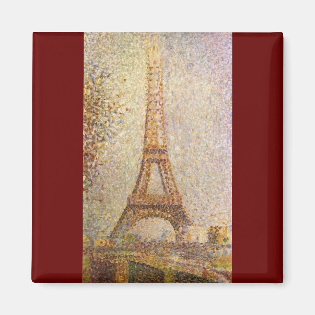 Imã Torre Eiffel por Georges Seurat, belas artes do (Frente)