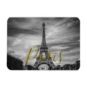 Ímã Torre Eiffel Preto e Branco Paris França