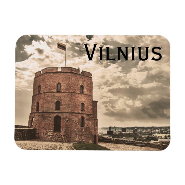 Ímã Torre Gediminas de Vilnius (Horizontal)