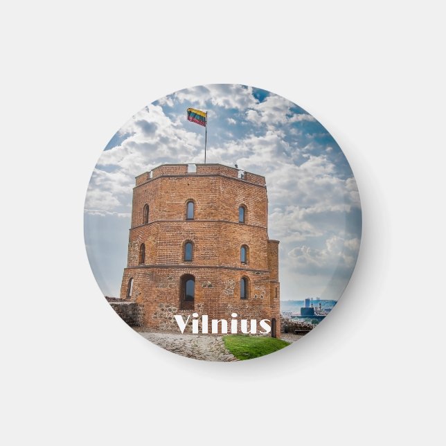 Imã Torre Gediminas em Vilnius, Lituânia (Frente)