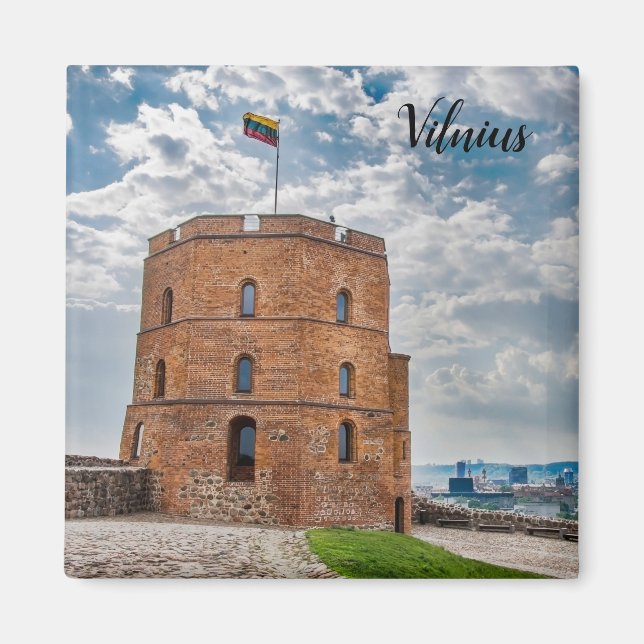 Imã Torre Gediminas em Vilnius, Lituânia (Frente)