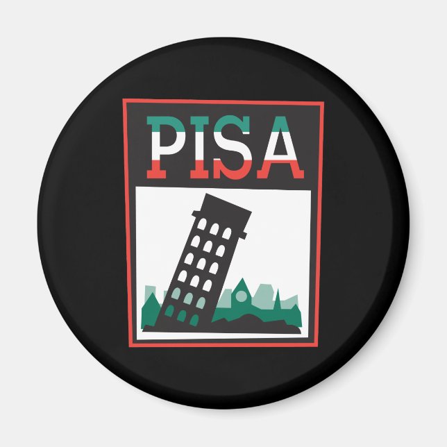Imã Torre inclinada De Pisa (Frente)