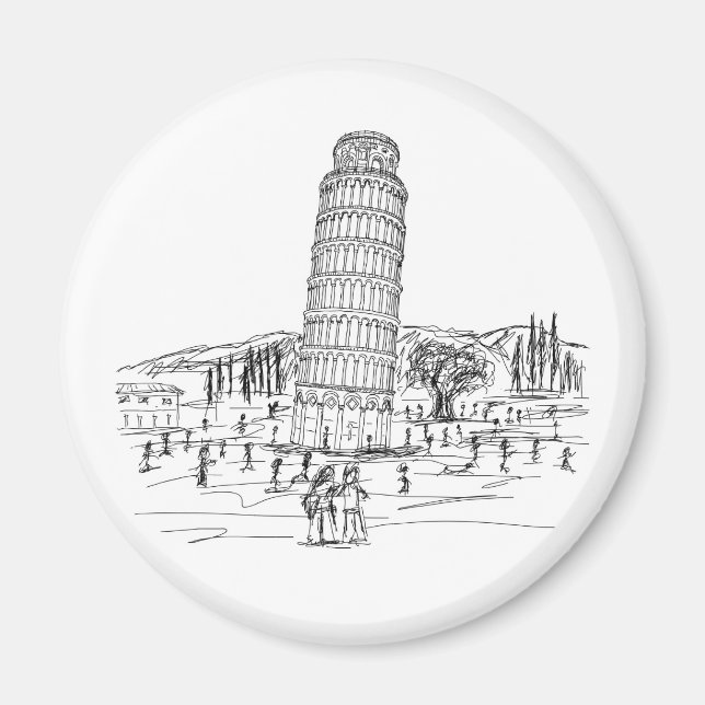 Imã torre inclinada de pisa (Frente)