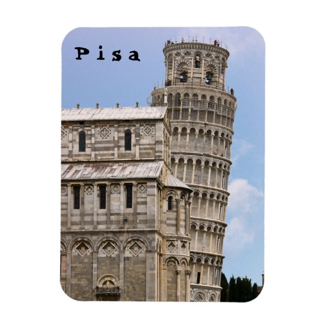 Ímã Torre inclinada de Pisa e Catedral - Pisa, Itália (Vertical)