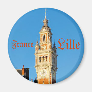 Imã Torre medieval em Lille, França lembrança de viage