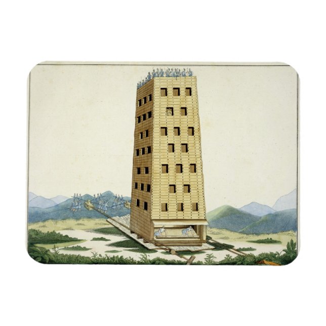 Ímã Torre móvel, projetada depois da torre de César em (Horizontal)
