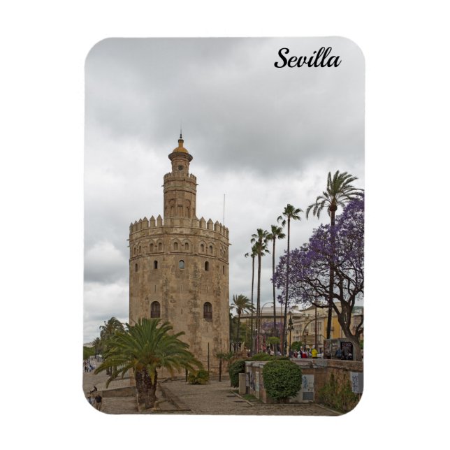 Ímã Torre ouro de Sevilha (Vertical)