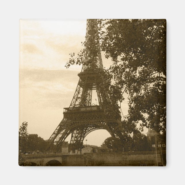 Imã Torre Sepia Eiffel (Frente)