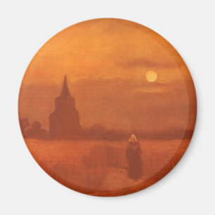 Imã Torre velha nos campos por Vincent van Gogh