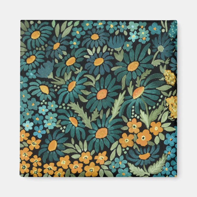 Imã Torres de aquarela azuis (Frente)