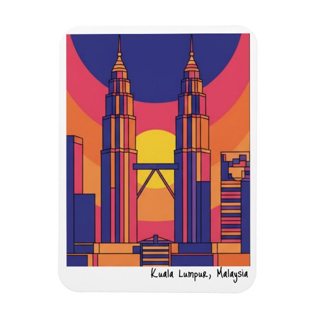 Ímã Torres Gêmeas Petronas de Kuala Lumpur (Vertical)