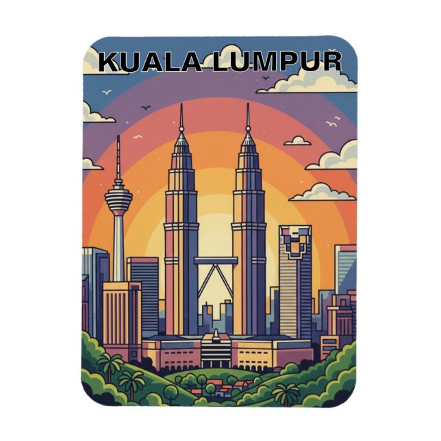 Ímã Torres Gêmeas Petronas de Kuala Lumpur (Vertical)
