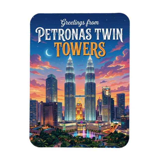 Ímã Torres Gêmeas Petronas Malásia (Vertical)
