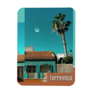 Ímã Torrevieja na laranja e na turquesa