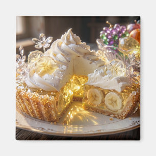 Imã Torta de Creme de Banana Cristal Brilhante