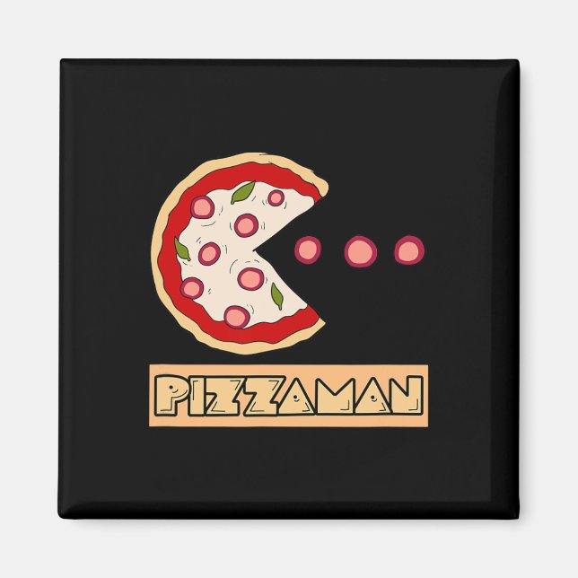 Imã Torta de Pizza Engraçada  (Frente)