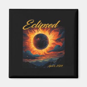 Imã Total 2024 Eclipse Solar Totalidade Sun Moon