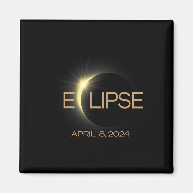 Imã Total de Eclipse Solar 2024 América (Frente)