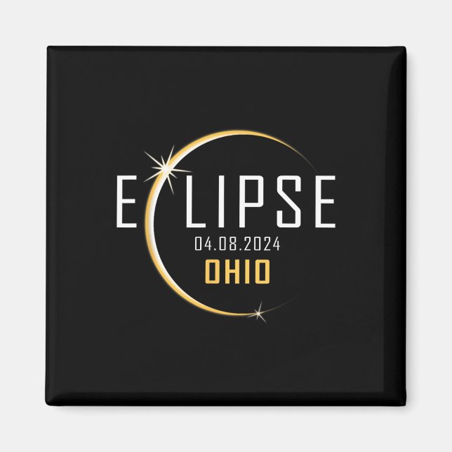 Imã Total de Eclipse Solar 2024 Ohio America Primavera (Frente)