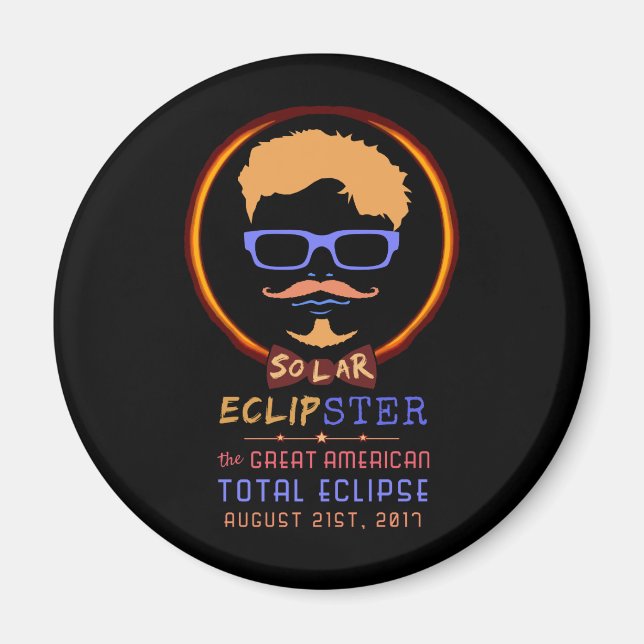Imã Total de Eclipse Solar 21 de agosto de 2017 Hipste (Frente)