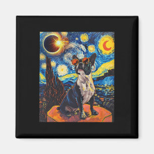 Imã Total de Eclipse Solar Boston Terrier Dog