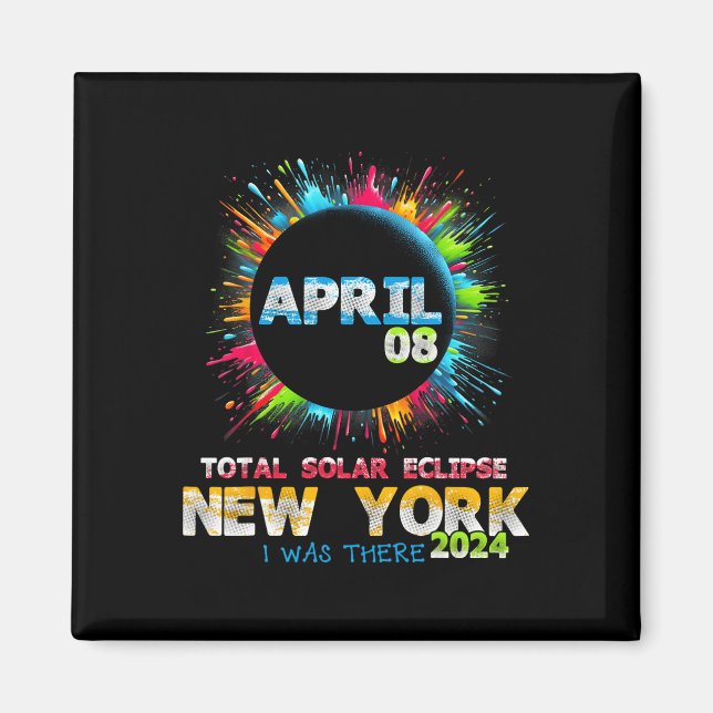 Imã Total de Eclipse Solar Nova Iorque 2024 Totalit Co (Frente)