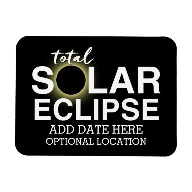 Ímã Total do Eclipse Solar 2017 - Data e local persona (Horizontal)