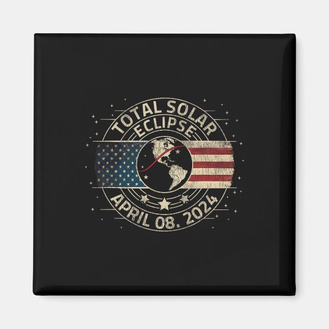Imã Total do Eclipse Solar 2024 Totalidade do Eclipse  (Frente)
