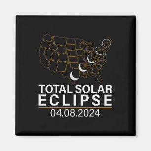 Imã Total do Eclipse Solar abril 8 2024 América EUA Ma