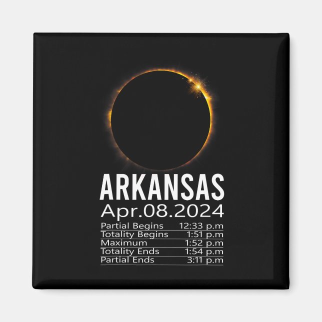 Imã Total do Eclipse Solar abril 8 2024 Calendário do  (Frente)