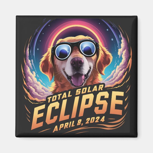 Imã Total do trevo do Ouro Eclipse Solar 2024 (Frente)