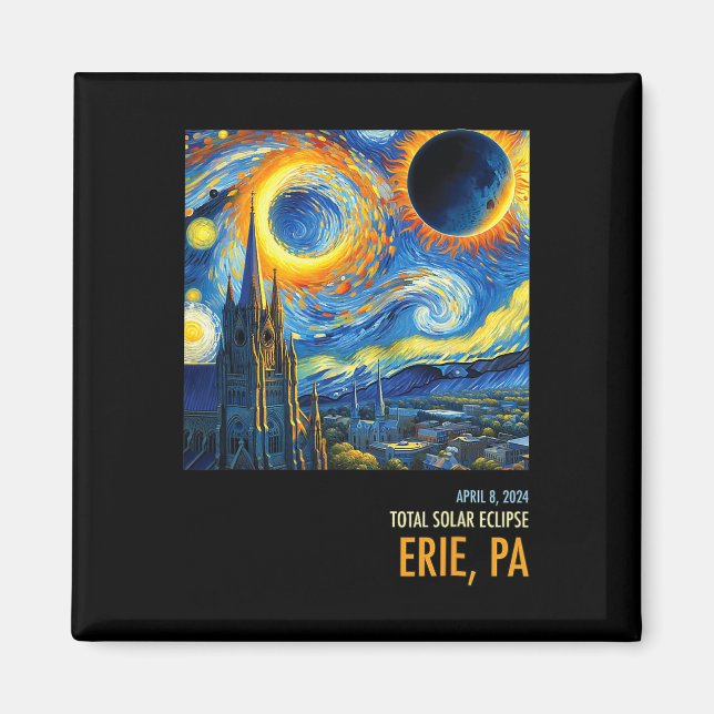 Imã Total Eclipse Solar 04 8 2024 Erie (Frente)