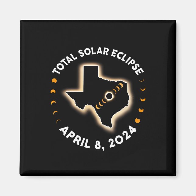 Imã Total Eclipse Solar 2024 Totalidade Abril 8 2024 A (Frente)