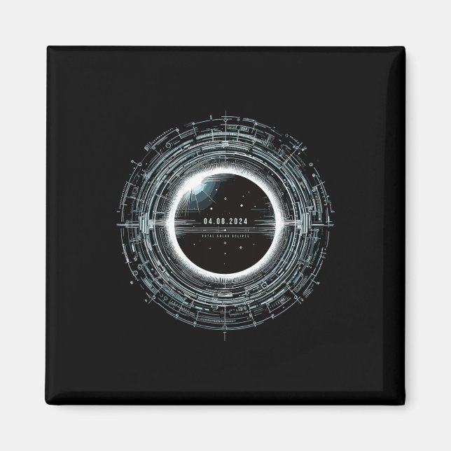 Imã Total Eclipse Solar S Abril De 2024 Totalidade S U (Frente)