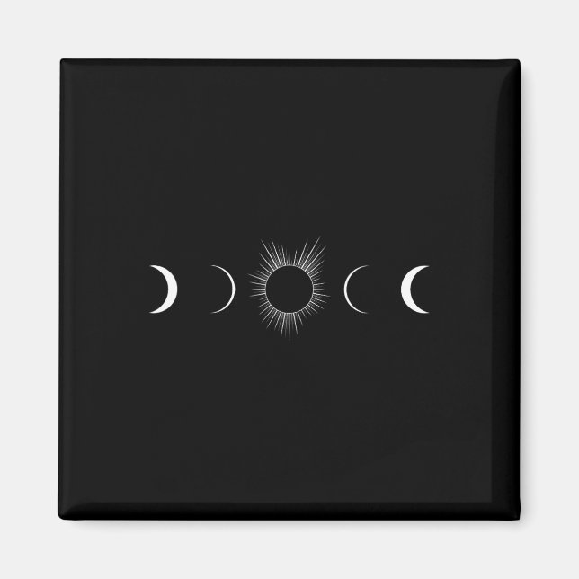 Imã Totalidade das fases da lua do Eclipse solar (Frente)