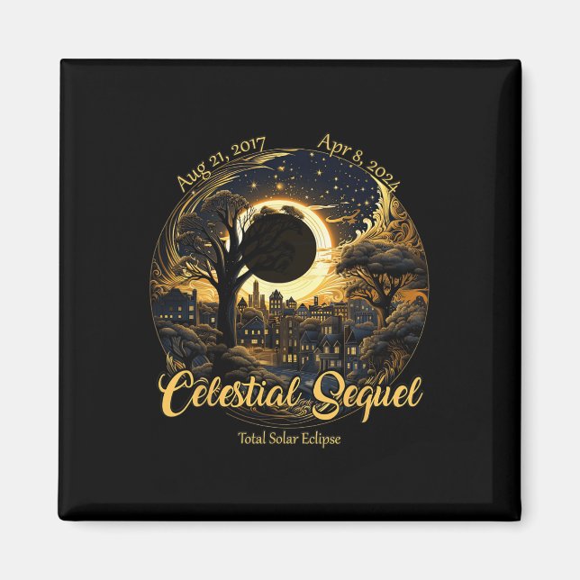 Imã Totalidade do Eclipse Celestial Total 2017 (Frente)