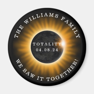 Imã Totalidade do Eclipse Solar 2024 Família Personali